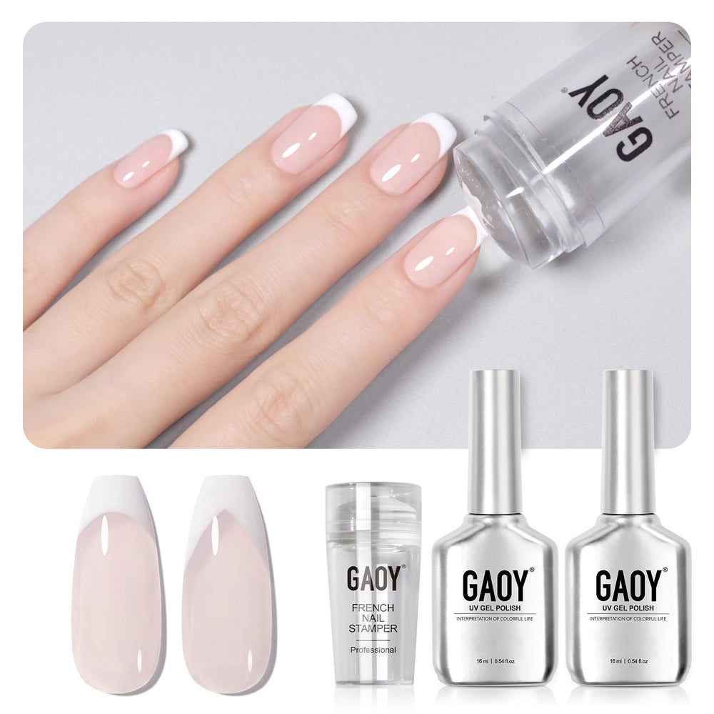 GAOY French manicure kit stamper close-up for precise tip transfer.