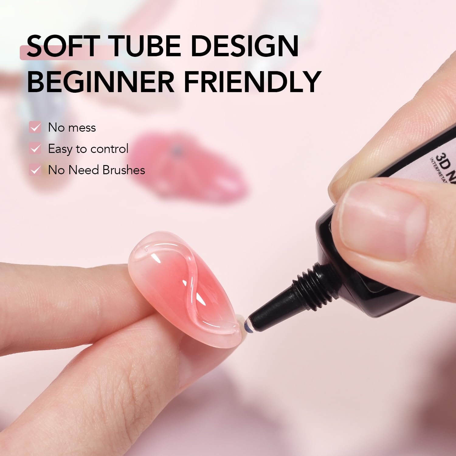 GAOY Gel 3D para uñas, ideal para modelado y pintura de arte.