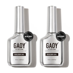 GAOY gel builder transparente 16ml en botellas dobles, uñas fuertes y naturales