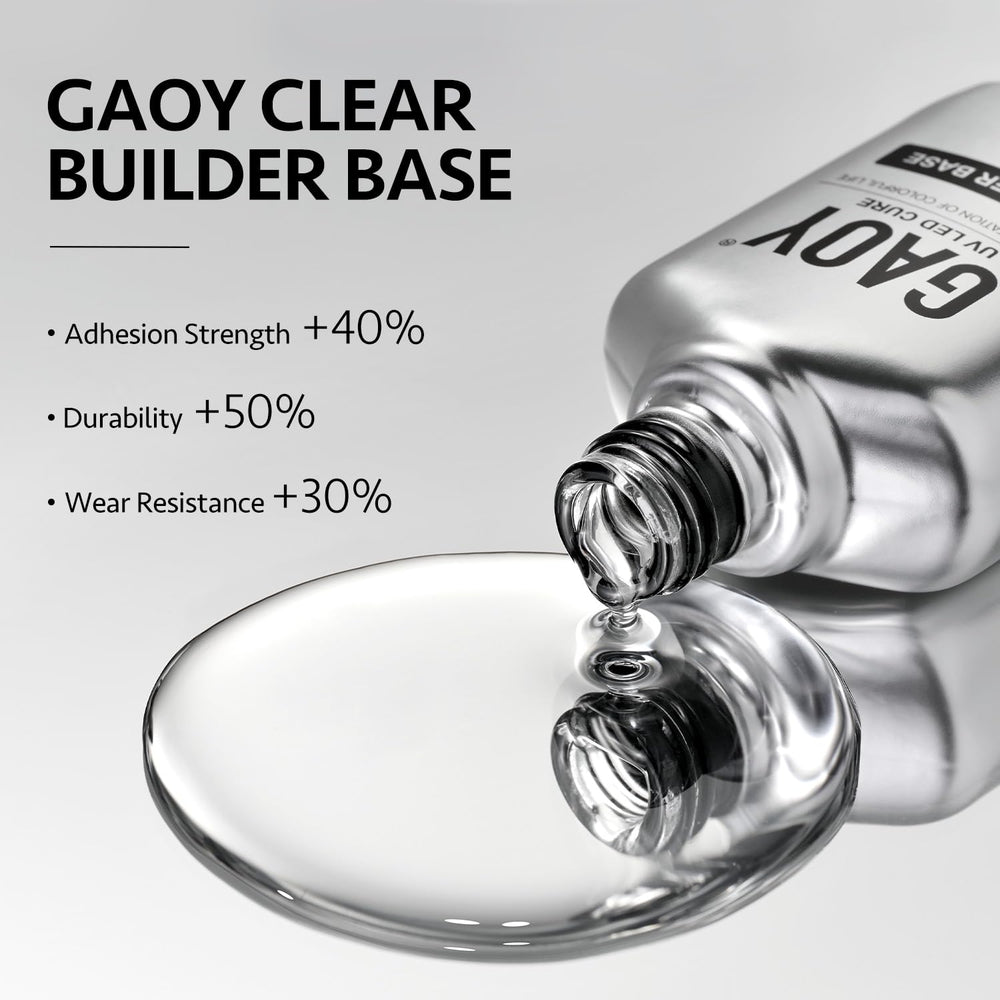 GAOY gel constructor claro con diseño cromado, aspecto moderno