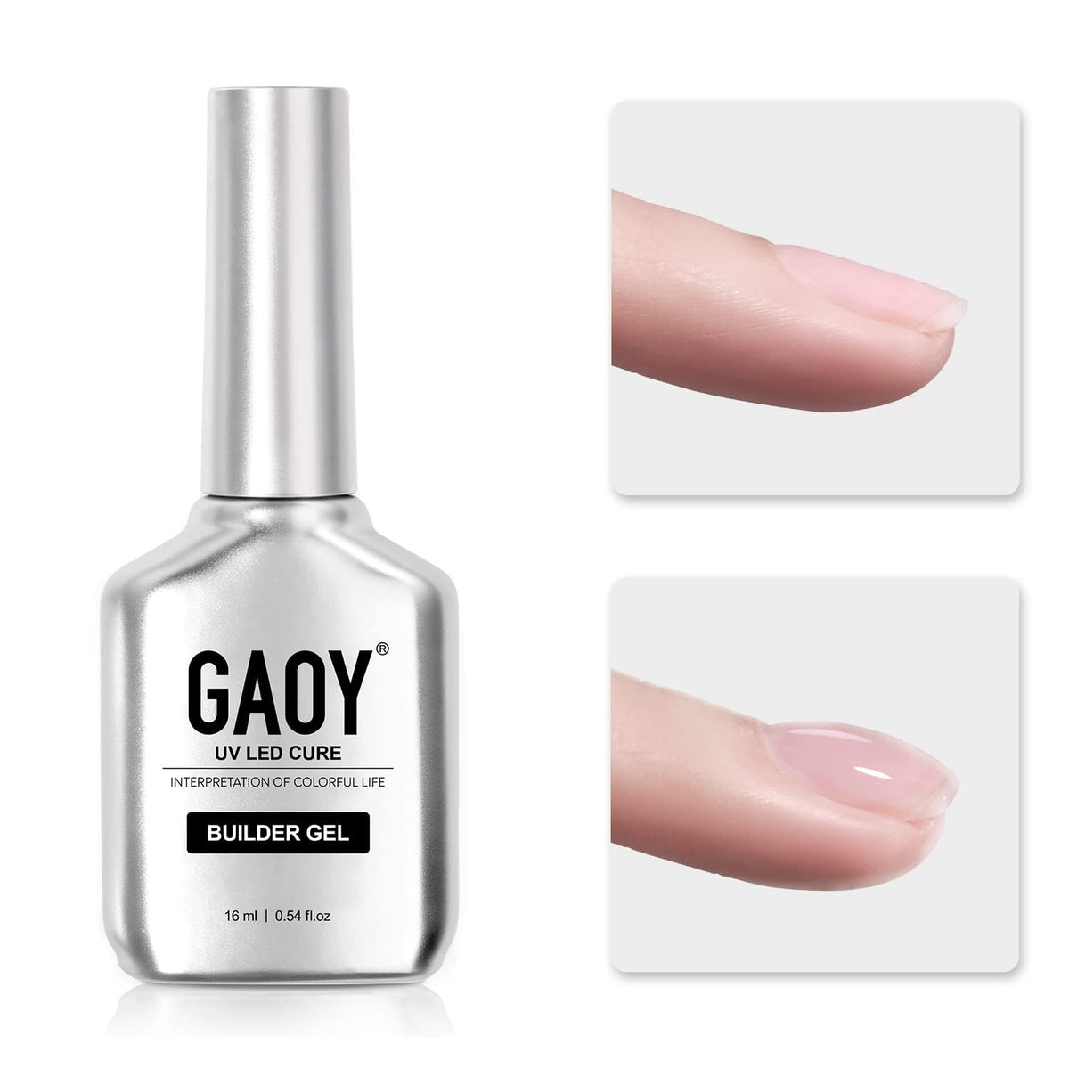 GAOY gel de construcción 16ml en botella para reforzar y extender uñas.