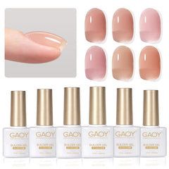GAOY gel de construccion, 6 colores para uñas duraderas