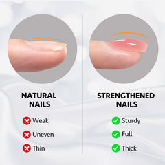 Aplicación con brocha para extensión natural de uñas con GAOY.