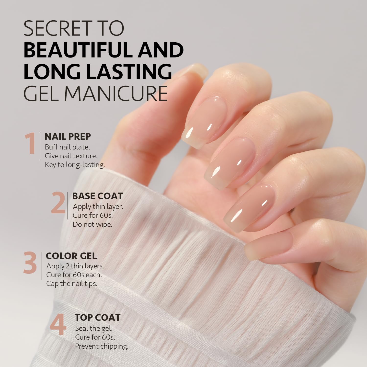 GAOY Jelly Nude Gel construcción en capas para color personalizado