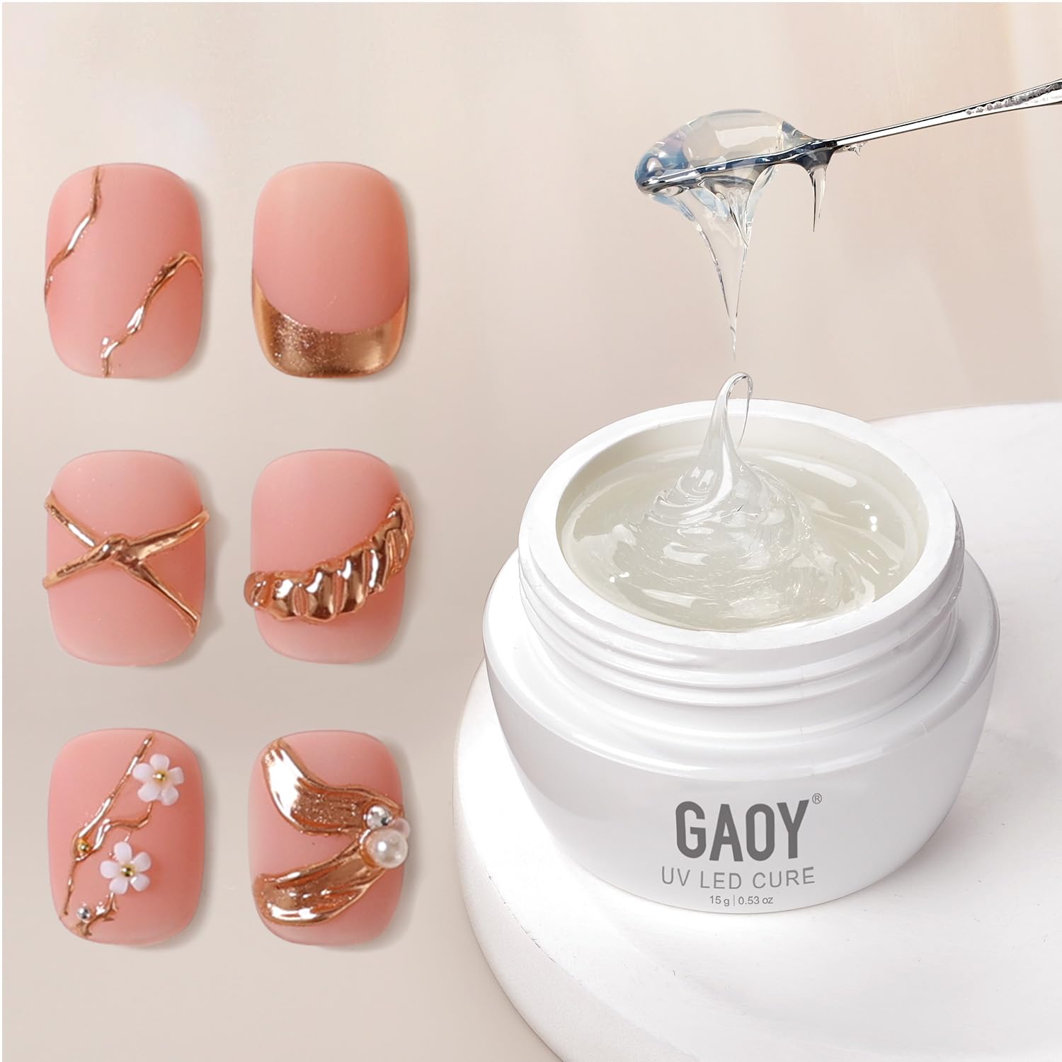 GAOY gel de escultura 3D para uñas, crea relieve realista