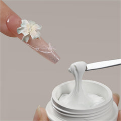 GAOY gel escultura blanco 3D para uñas, ideal para diseños tridimensionales.