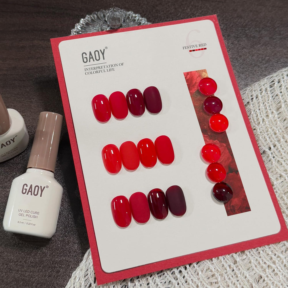 GAOY gel polish application process for lasting, high-gloss results.