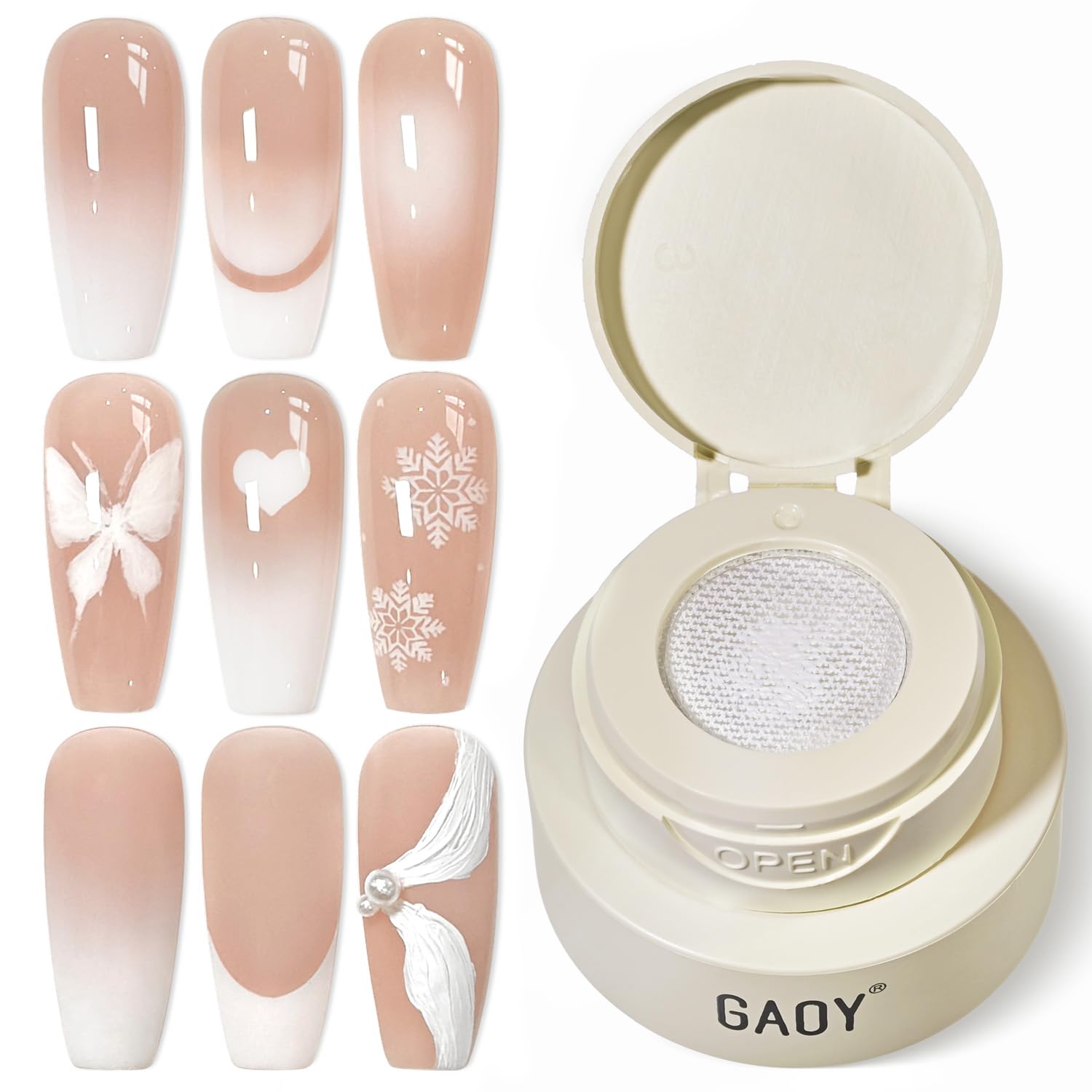 GAOY gel-ombre con esponjas, degradado suave para uñas.