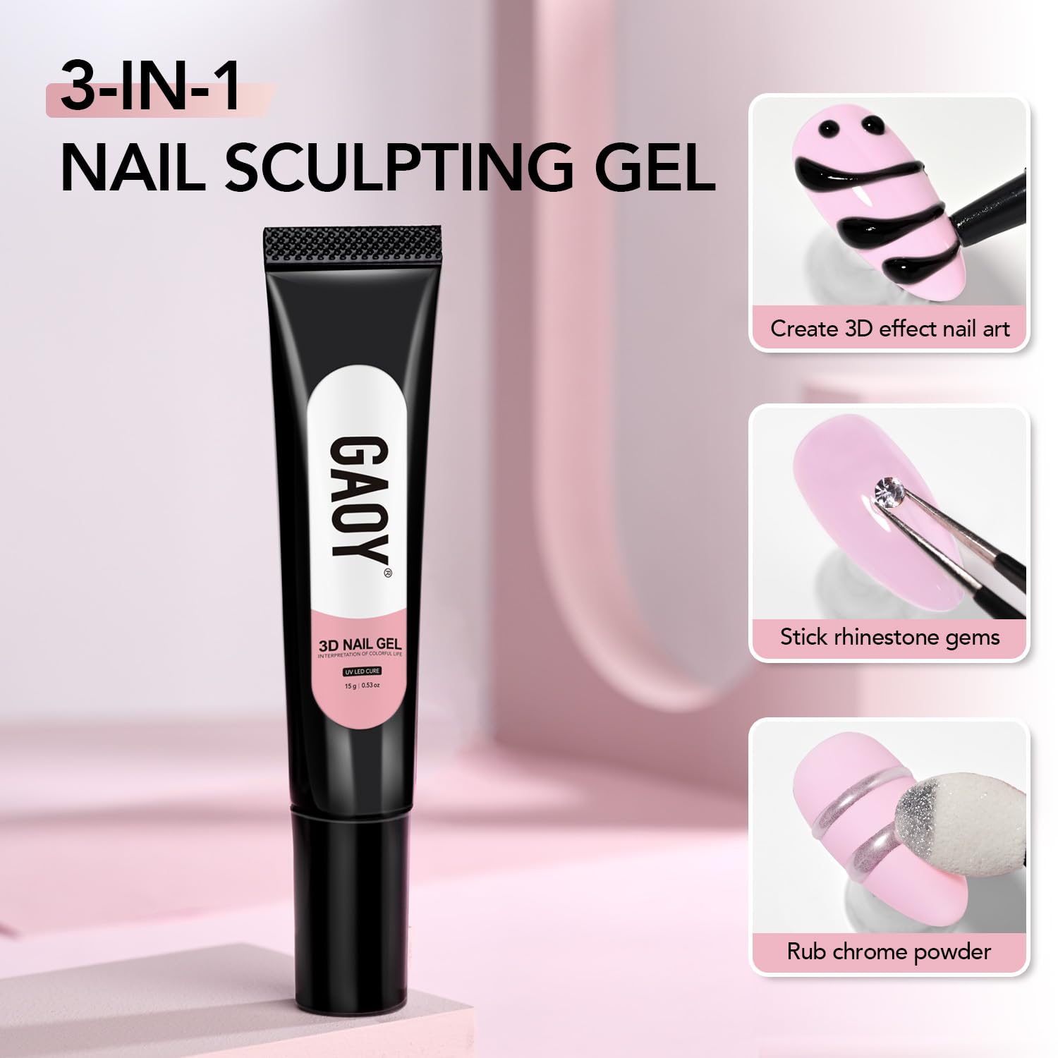 GAOY Gel para gemas y charms fija adornos sin necesidad de limpiar.