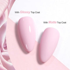 GAOY gel pastel rosa: dos capas para color uniforme.