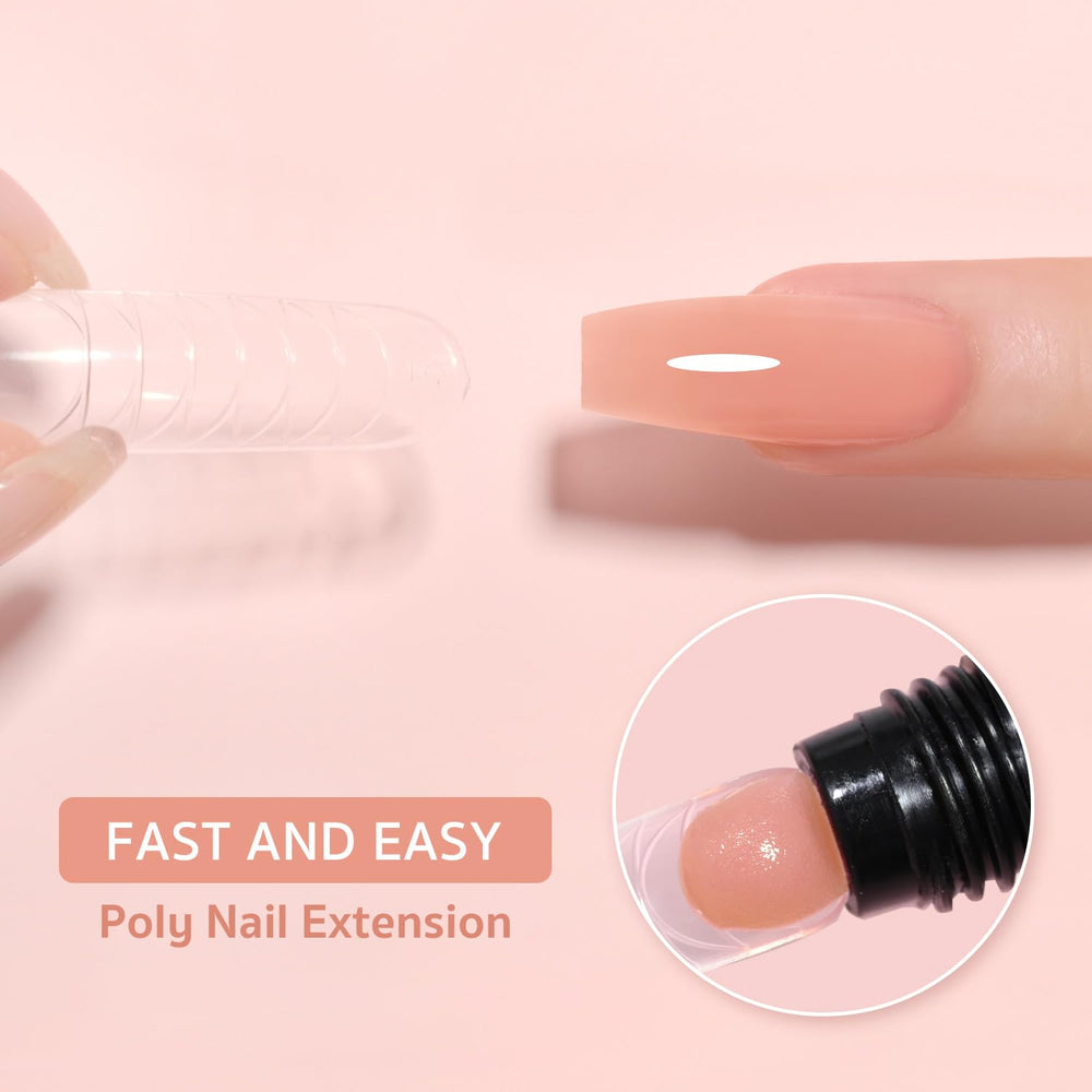 GAOY Gel de Poligel Rosa Té para extensiones duraderas y naturales.