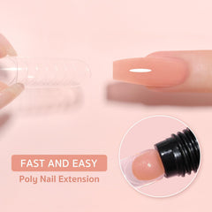 GAOY Gel de Poligel Rosa Té para extensiones duraderas y naturales.