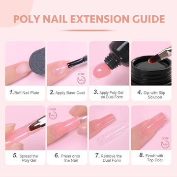GAOY Gel Poligel Rosa Té - kit básico para manicura en casa.