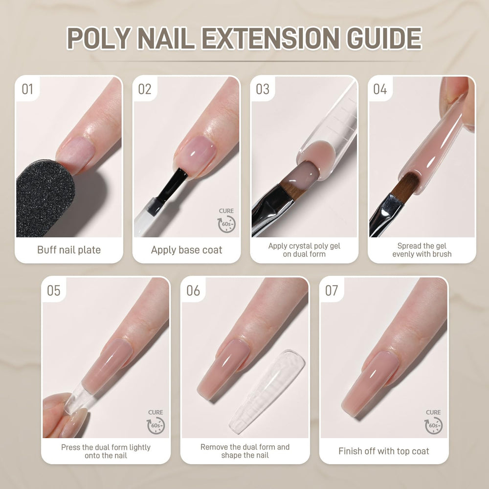 GAOY gel poligel cristal envase de 30 g listo para uso en casa