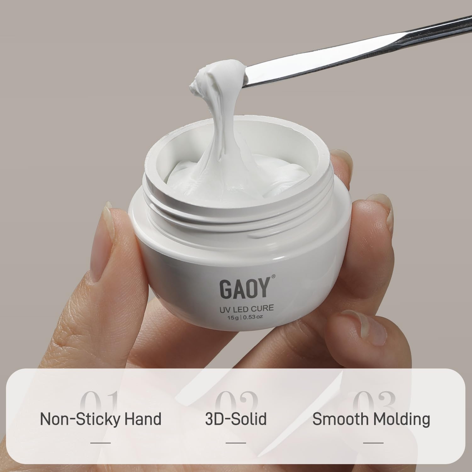 GAOY gel textura plástica compacta, fácil modelar para esculturas 3D.