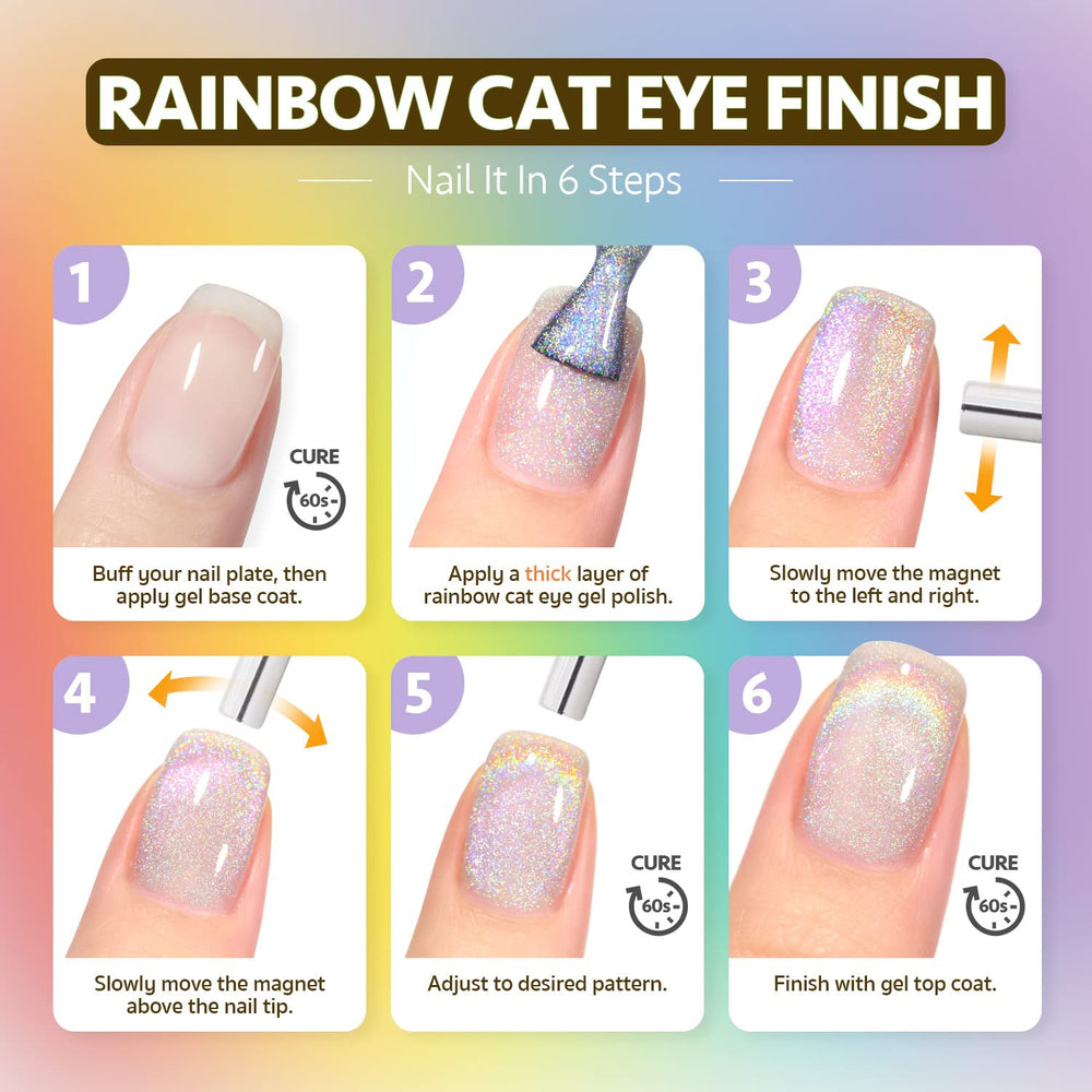 GAOY magneto cat-eye uñas: fijación precisa para diseños llamativos.