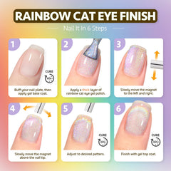 GAOY magneto cat-eye uñas: fijación precisa para diseños llamativos.