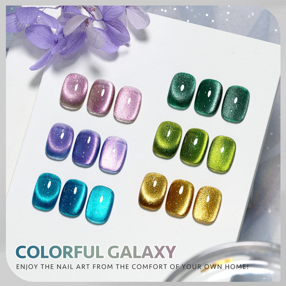GAOY Gel uñas ojo de gato colorido para efectos holográficos