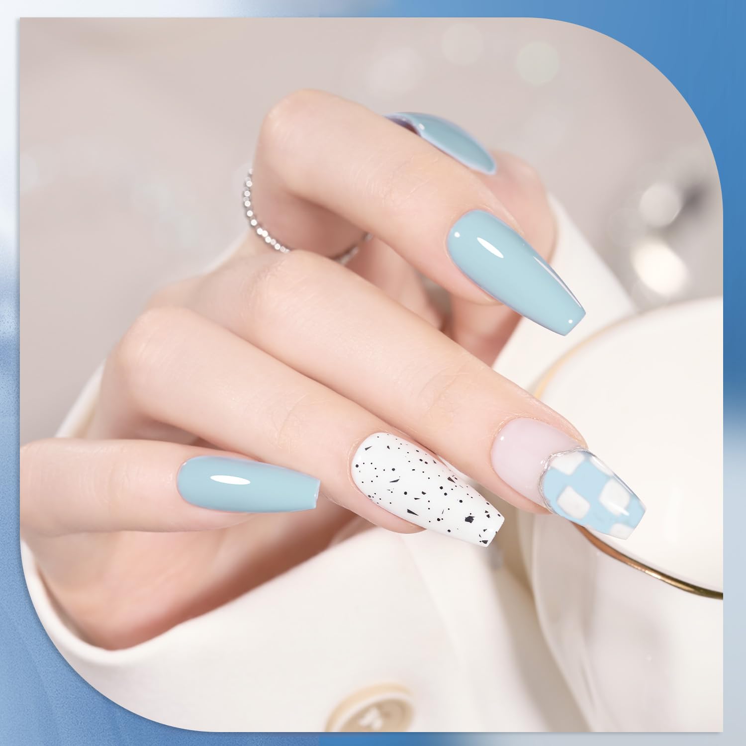 GAOY Gel Uñas Gris suave para aspecto discreto.
