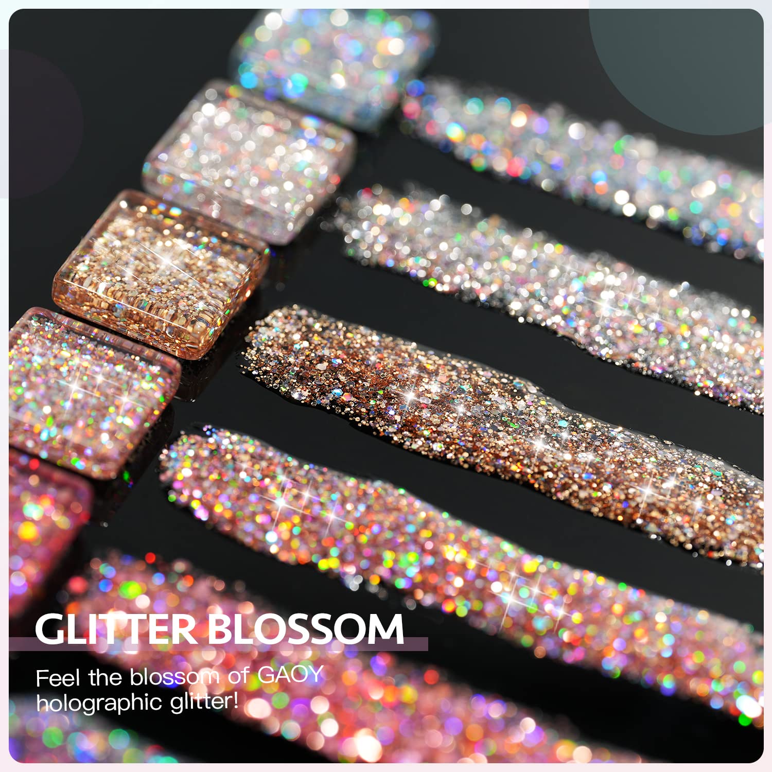 GAOY Glitter Teal Nail Polish with vibrant, long-lasting shine