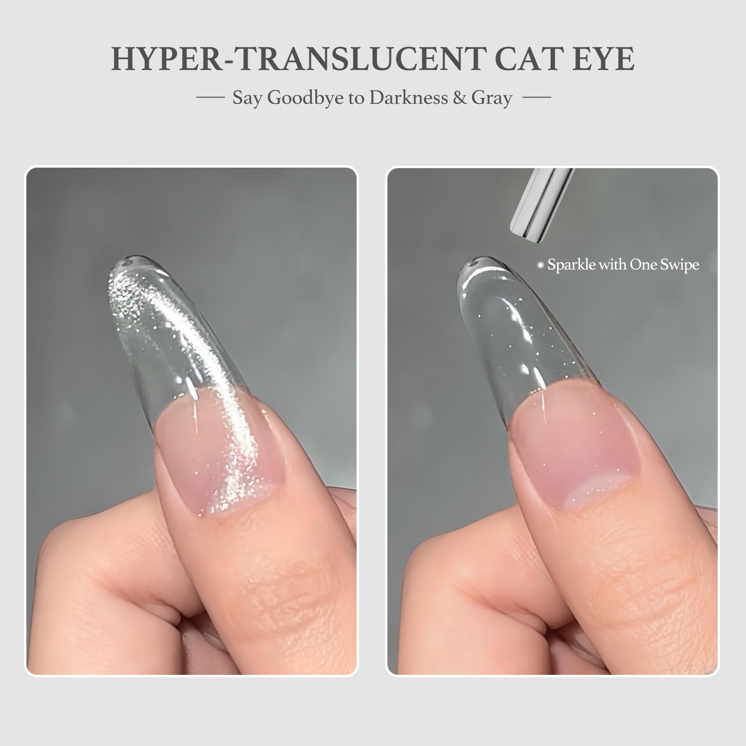 GAOY Imán para ojos de gato muestra patrón único antes del curado para arte personalizado.