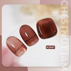 GAOY Jelly Brown: aplicación de base para textura de uñas