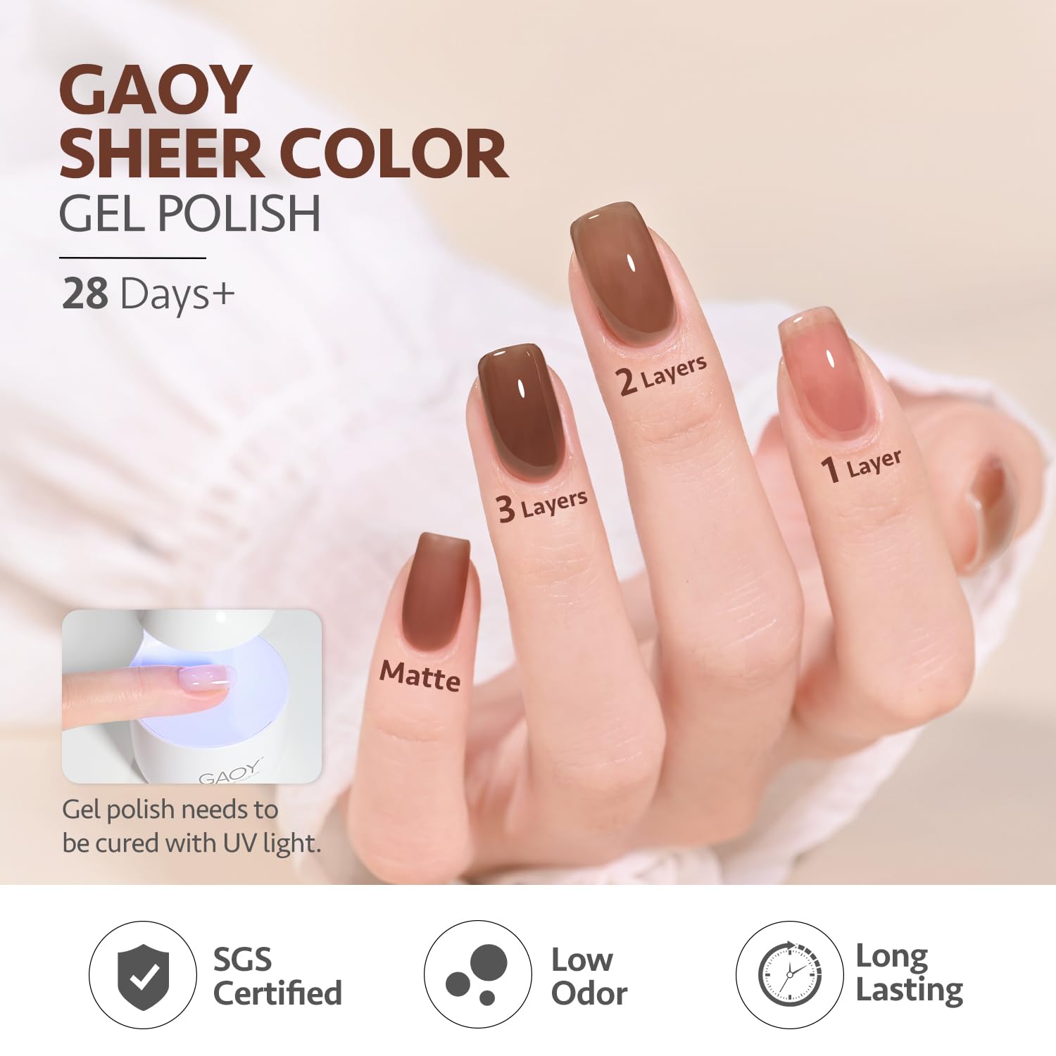 GAOY Jelly Brown: manicura en casa fácil y profesional