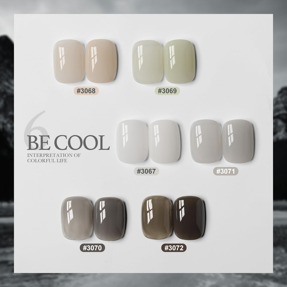 GAOY Jelly color transparente-6: versatilidad para nail art en casa.