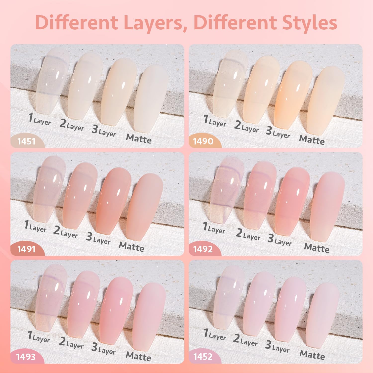 GAOY Jelly Gel proceso de aplicación para arte de uñas en casa.