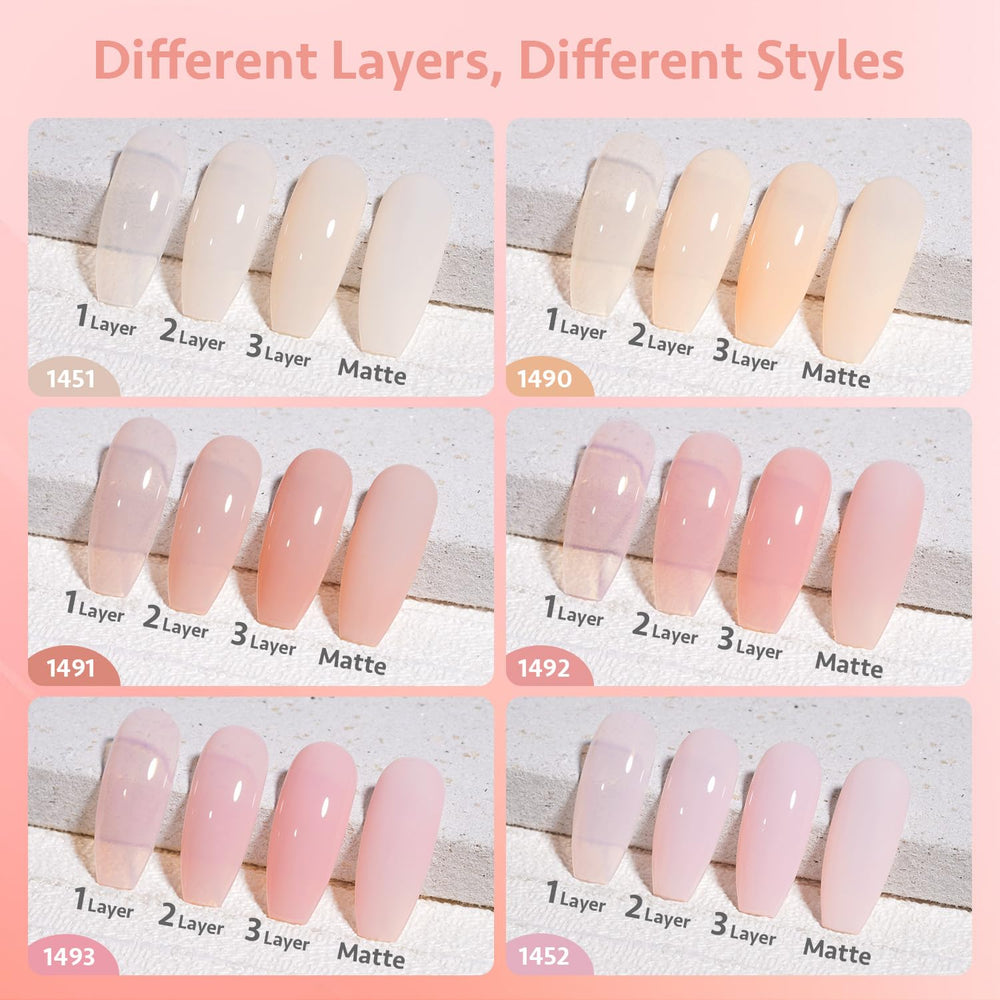 GAOY Jelly Gel proceso de aplicación para arte de uñas en casa.