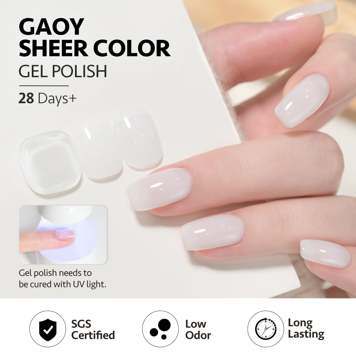 GAOY Jelly Gel imágenes de diseños de uñas caseros para inspiración y proyectos.