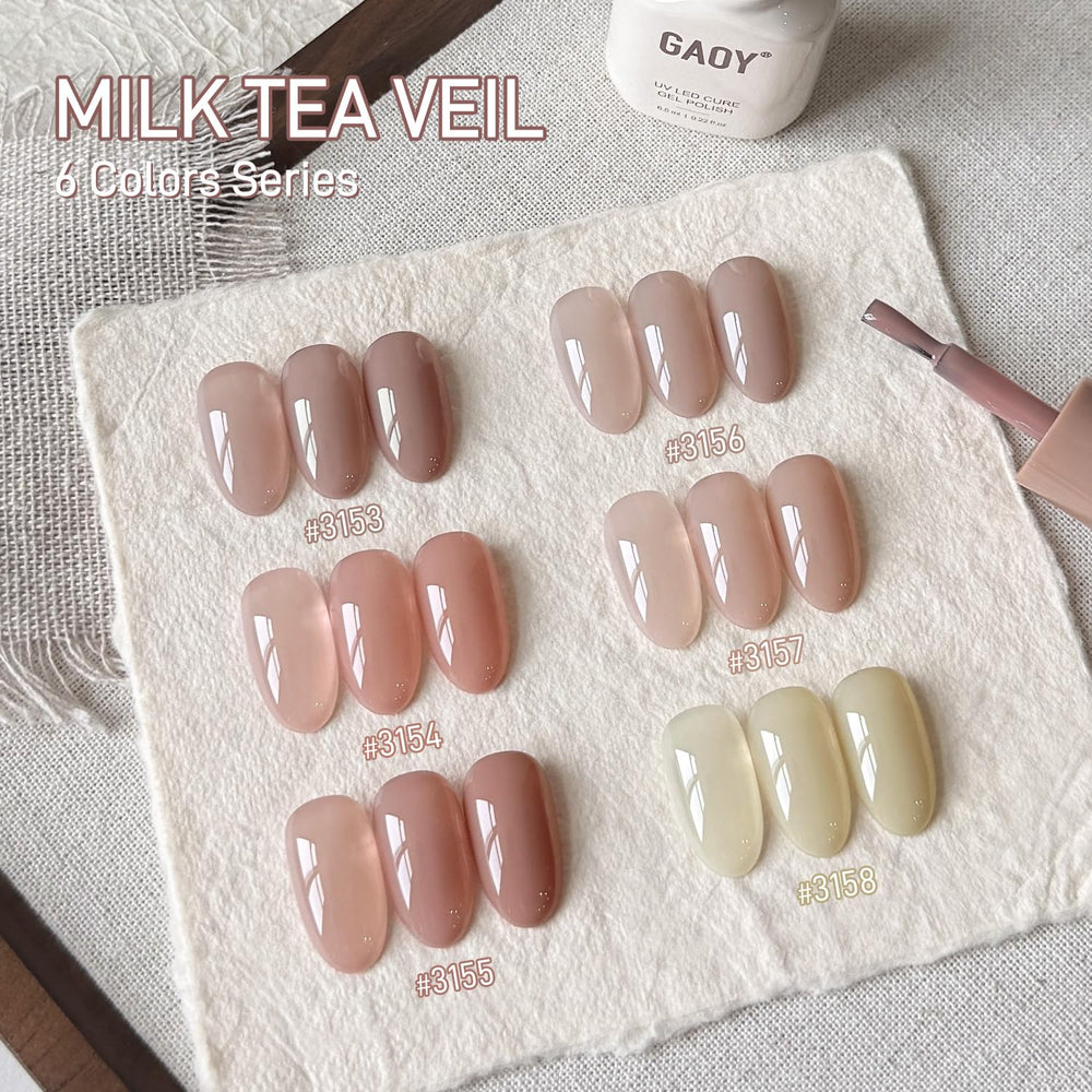 GAOY set de esmalte gel translúcido con seis botellas para combinaciones de color