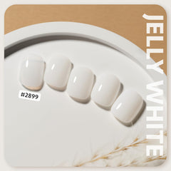 GAOY Jelly Gel tono blanco translúcido para uñas elegantes.