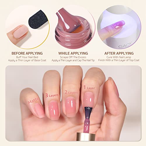 GAOY Jelly Gel conjunto para manicura en casa y arte de uñas.