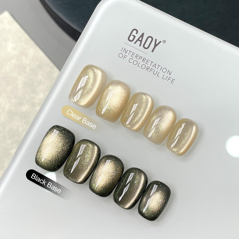 GAOY Jelly Golden Cat Eye gel: curado con UV para un acabado rápido y duradero
