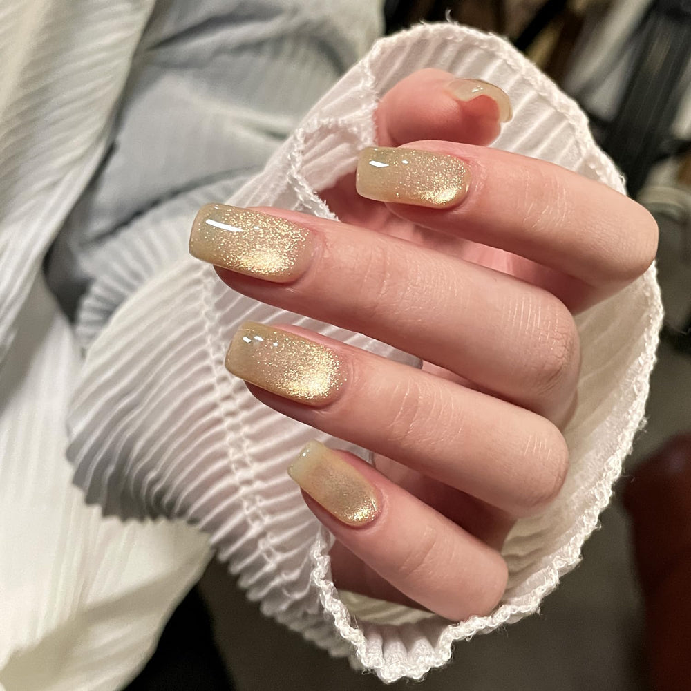 GAOY Jelly Golden Cat Eye gel: muestra de color para probar destellos brillantes