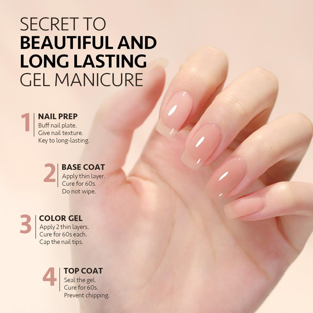 GAOY Jelly Nude: arte de uñas DIY con botella de 16 ml para diseño.