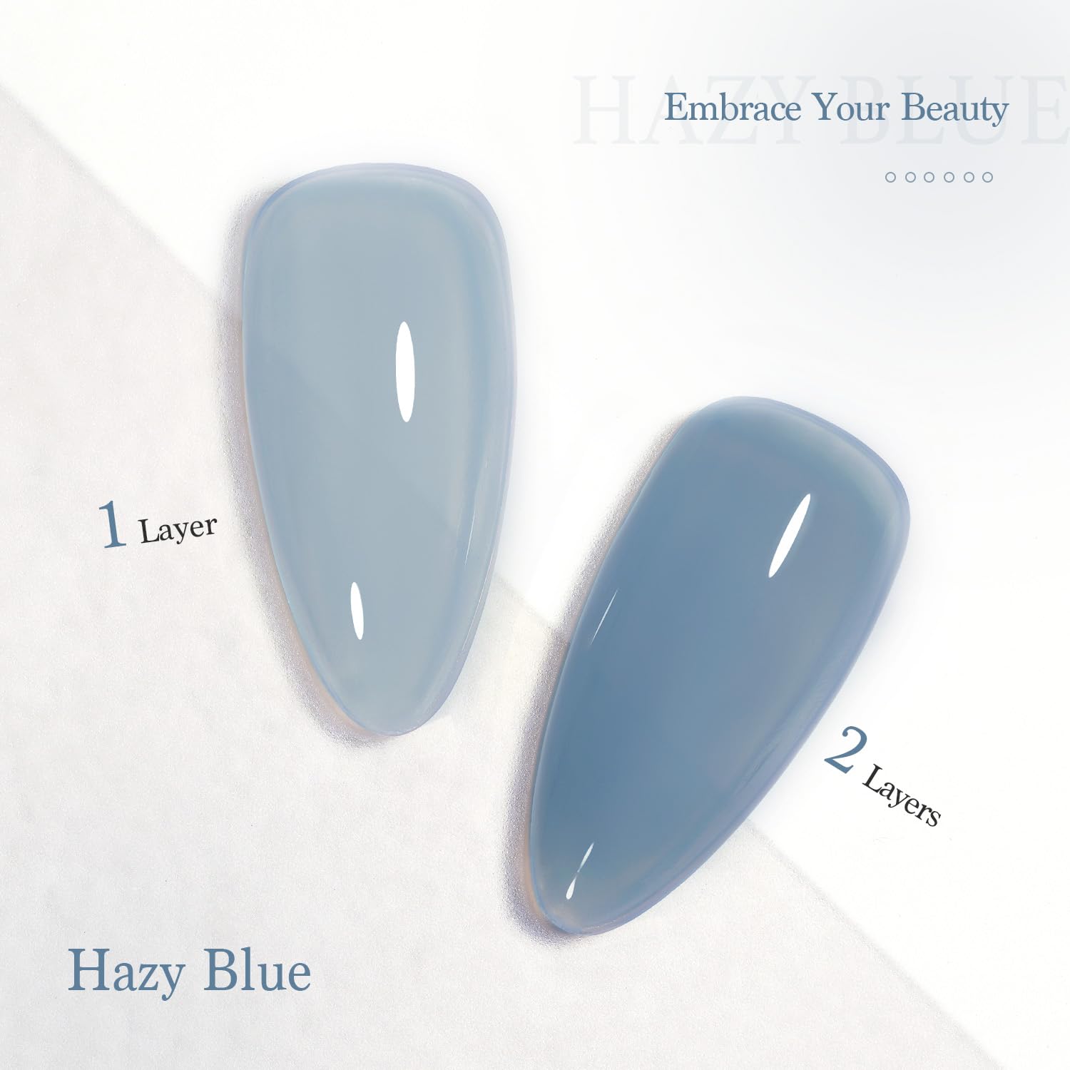 GAOY Jelly Nude Blue: brocha de aplicación precisa para un color suave