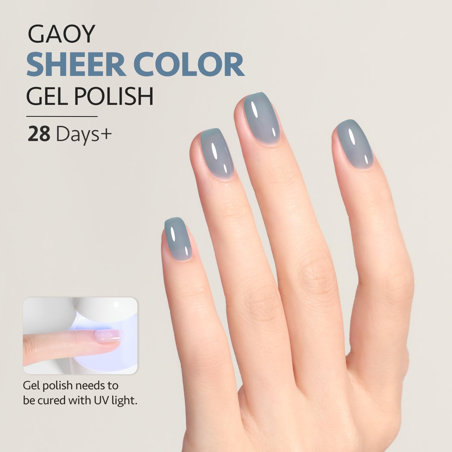 GAOY Jelly Nude Blue: ideal para manicura en casa y DIY