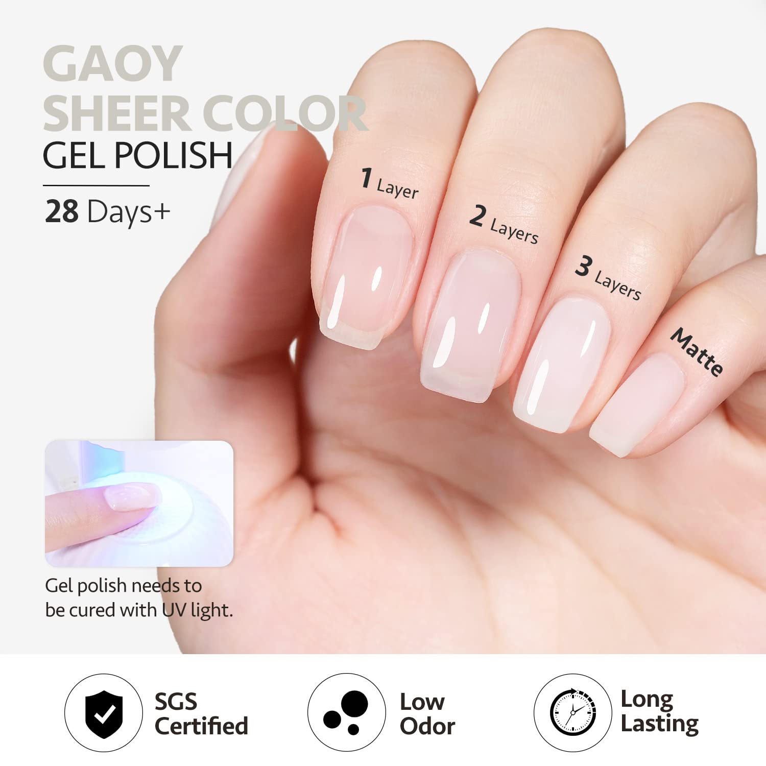 GAOY Jelly Nude Gel con fórmula de bajo olor para uso hogareño