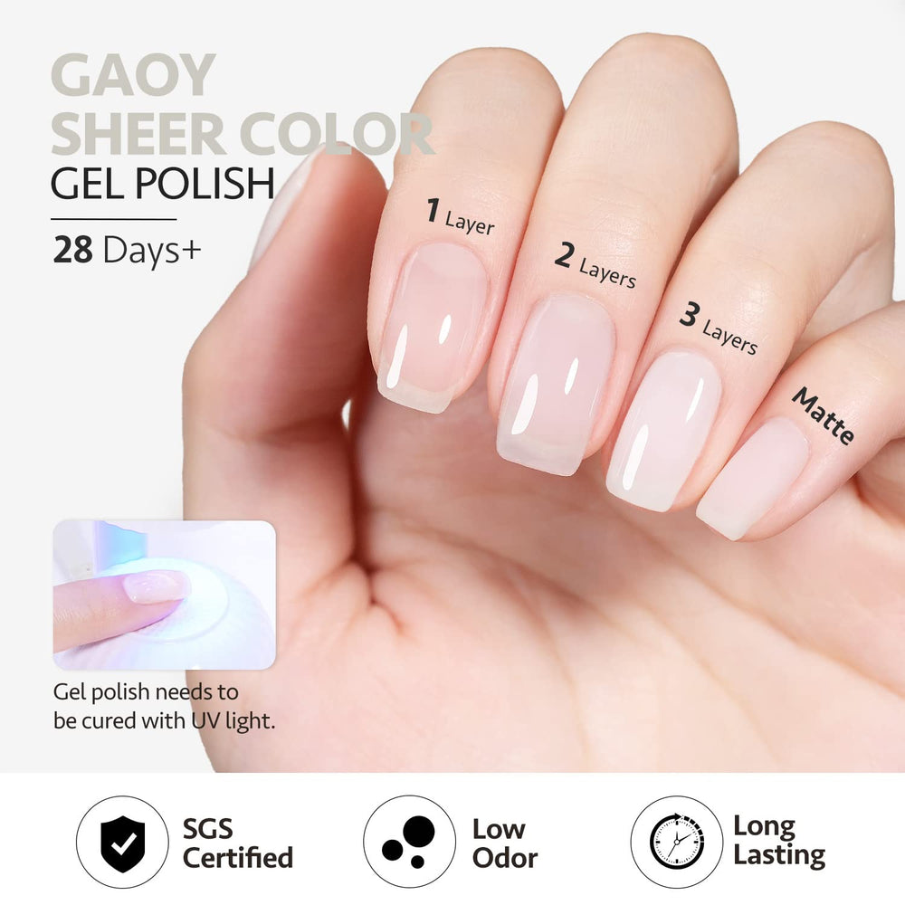 GAOY Jelly Nude Gel con fórmula de bajo olor para uso hogareño