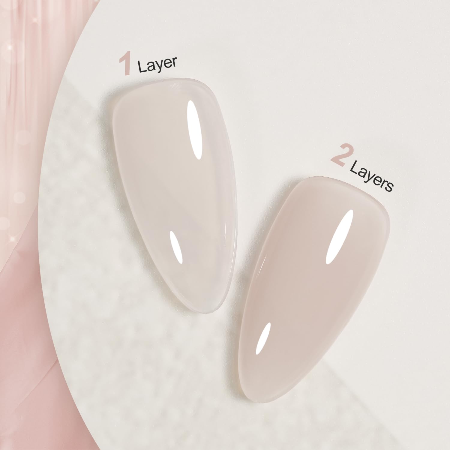 GAOY Jelly Nude Gel Uñas: aplicación fácil con pincel para acabado uniforme.