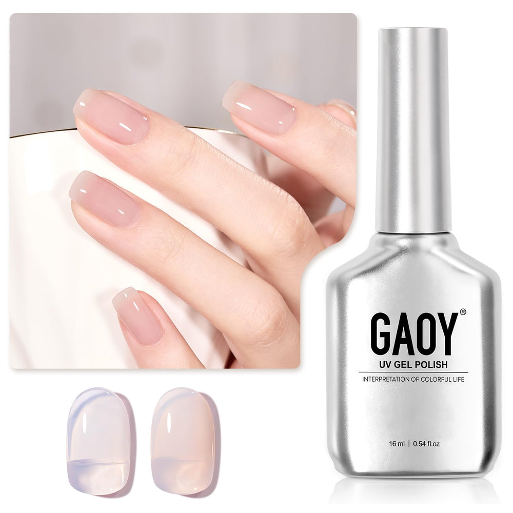 GAOY Jelly Nude Gel Uñas, botella de 16 ml para uso en casa.