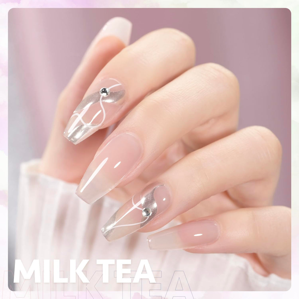 GAOY Jelly Nude Gel Uñas: textura translúcida para construir varias capas.