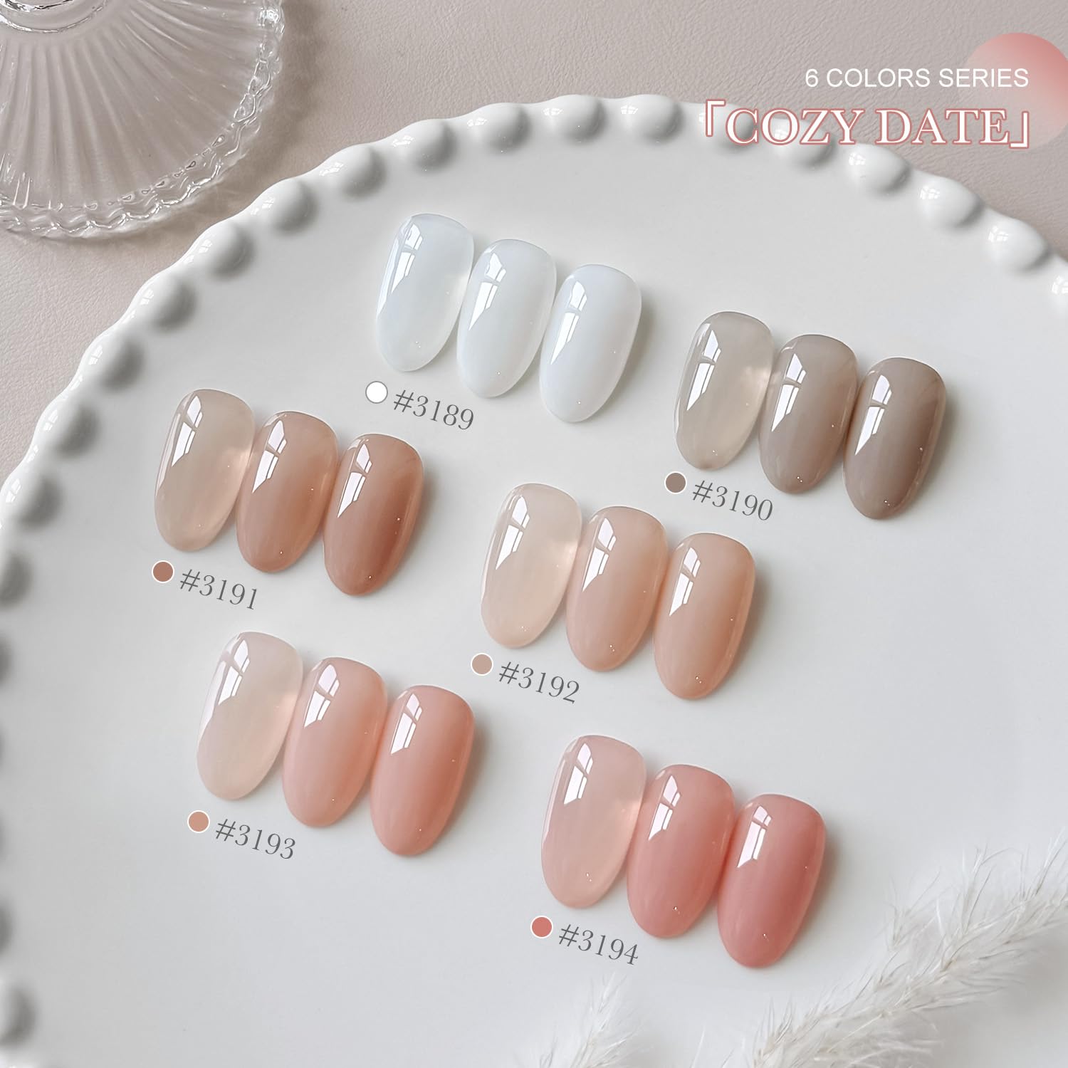 GAOY Jelly: muestra de color translúcido para capas suaves en uñas.