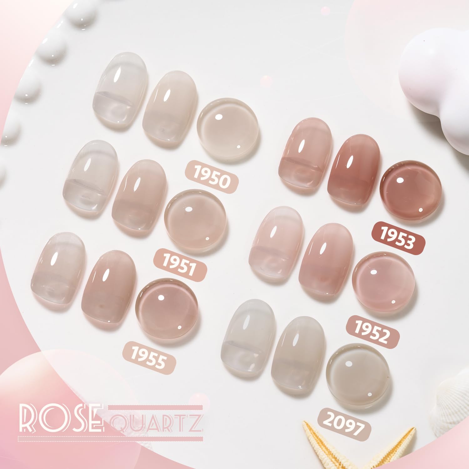 GAOY Jelly UV Gel: botella rosa cuarzo para un acabado suave y translúcido.