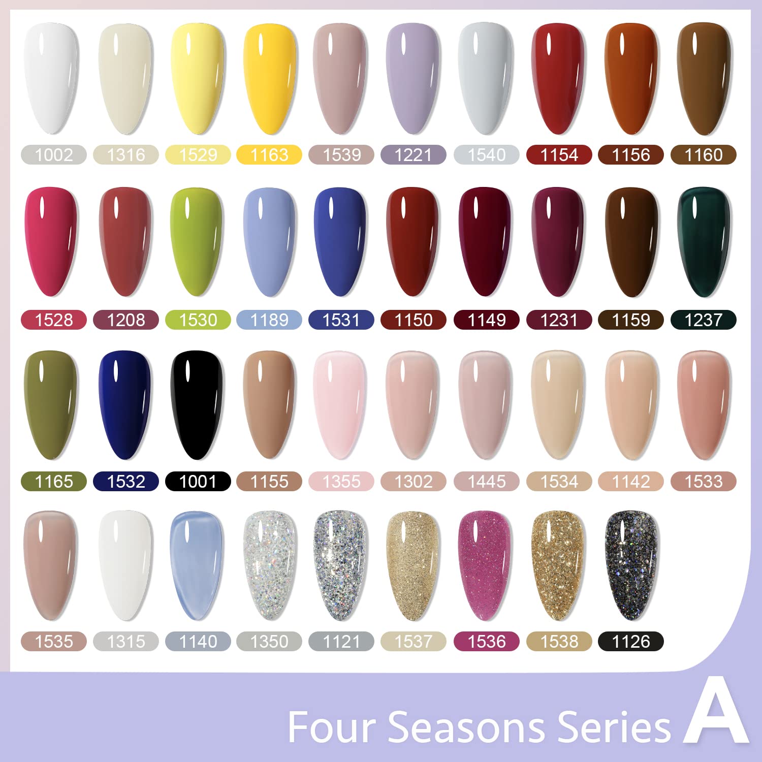 GAOY kit vernis gel 42 pièces : palettes mates pour style doux