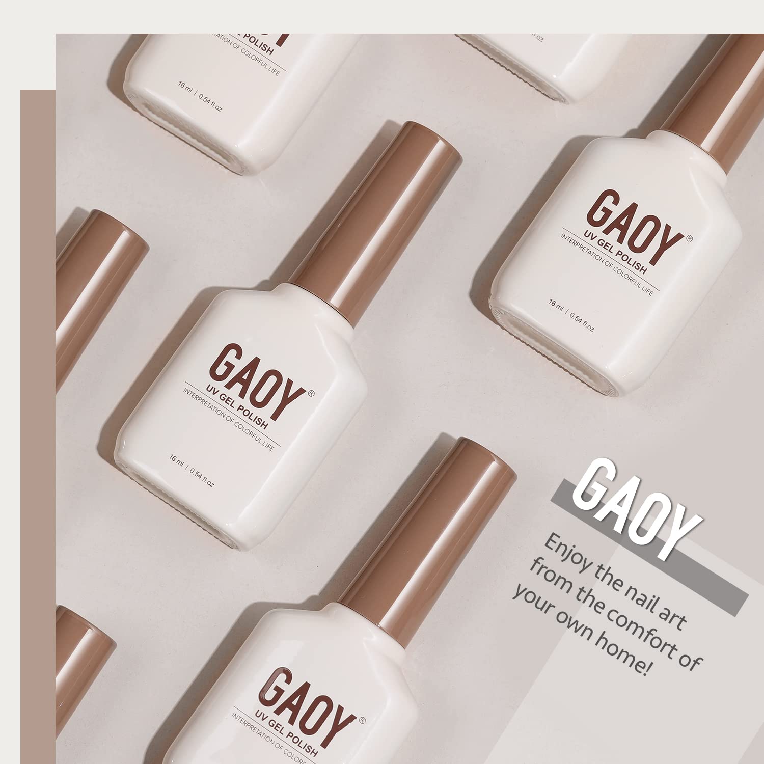 GAOY laca gel blanco 1002 envase grande para manicuras en casa.
