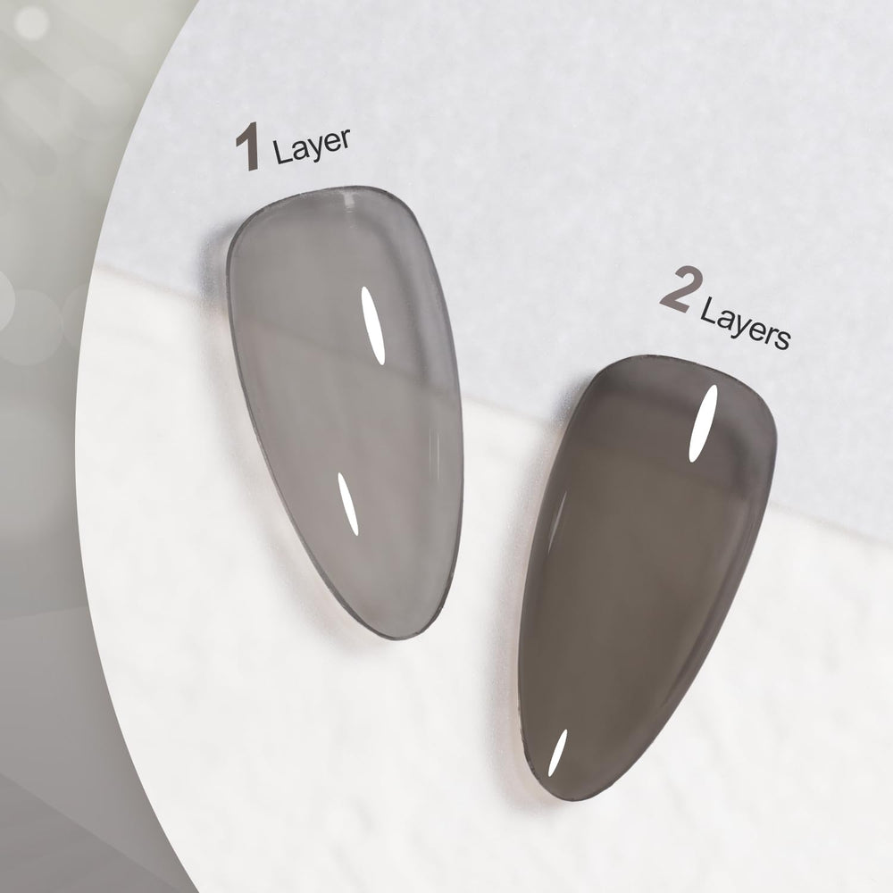 Gaoy Jelly Nude, muestra de color para tono neutro translúcido.