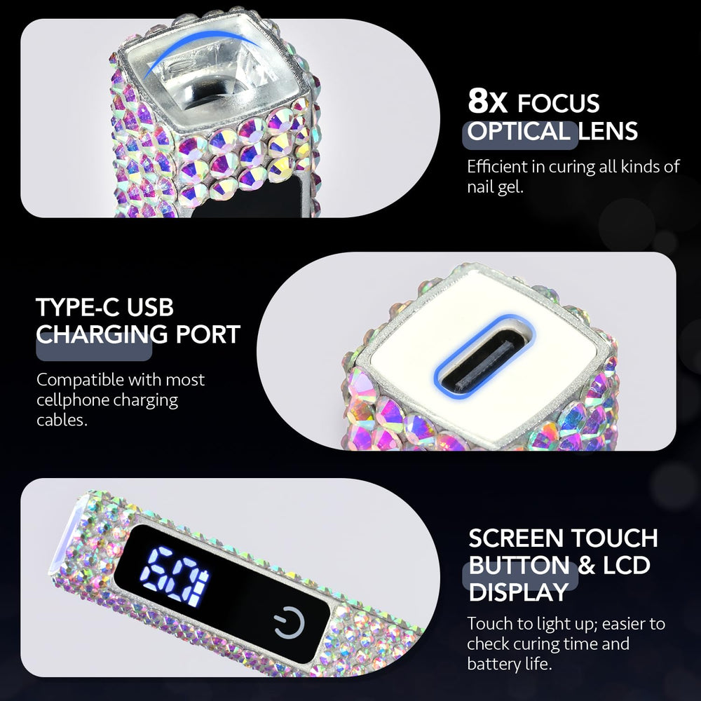 GAOY lámpara UV con pantalla LCD y control táctil para temporizadores.
